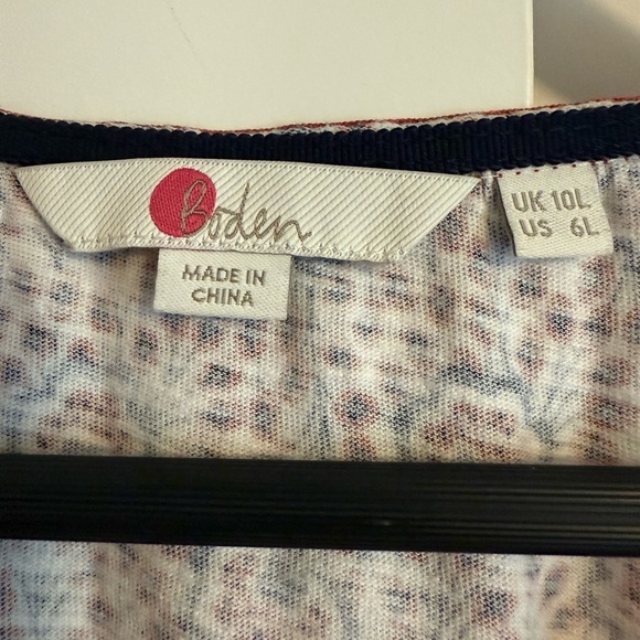 Boden Boho Lace Trim Floral Pattern Bishop Sleeve Dress, 6L - Picture 2 of 11